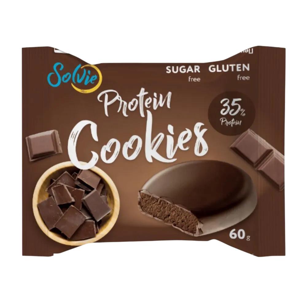 Печенье протеиновое Solvie Protein cookies шоколадное 60гр