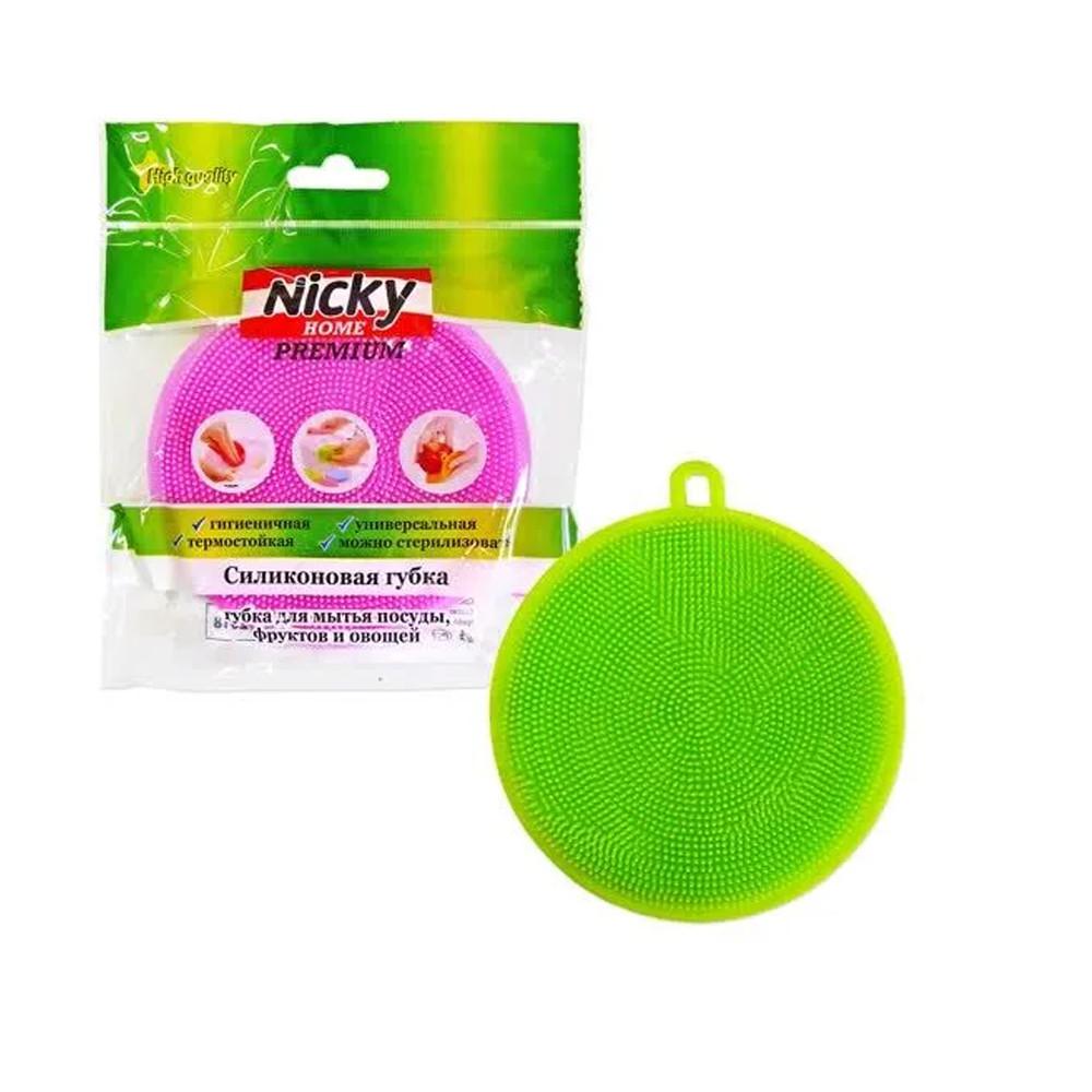 Губка для мытья посуды Nicky Home Premium силиконовая 1шт