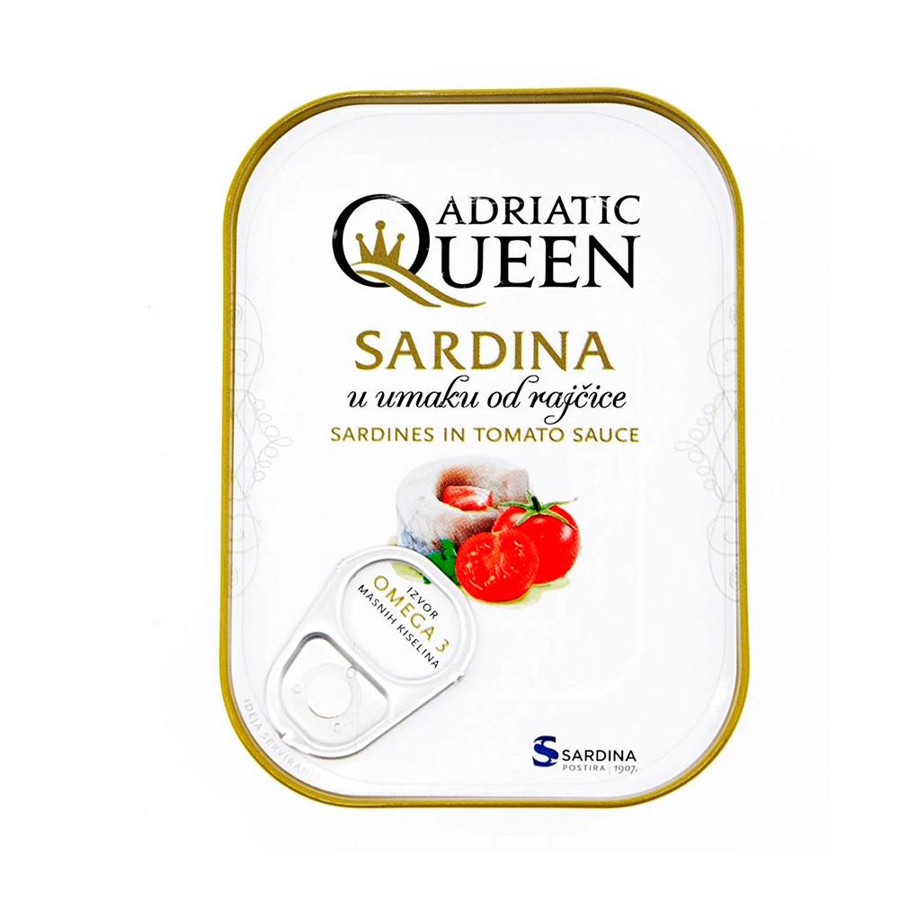 Сардина Adriatic Queen в т/соусе ж/б 105гр ключ