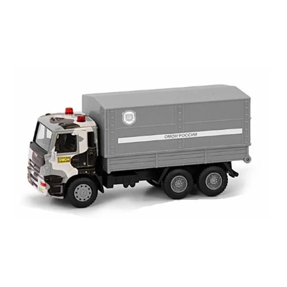 Инерционный металлический грузовик ОМОН Play Smart 1:54, 17x9x6,5см