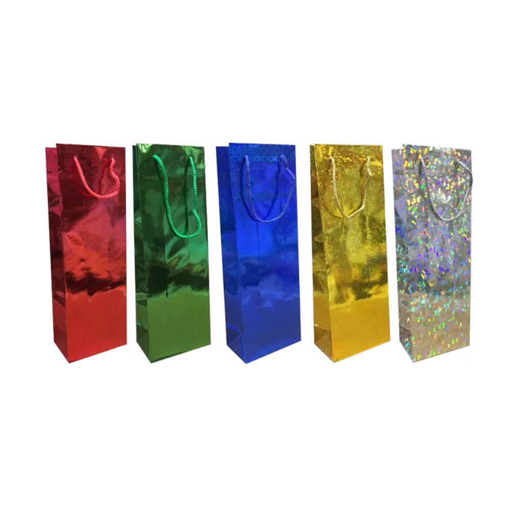 Пакет подарочный бумажный голографический 12*36см 14981