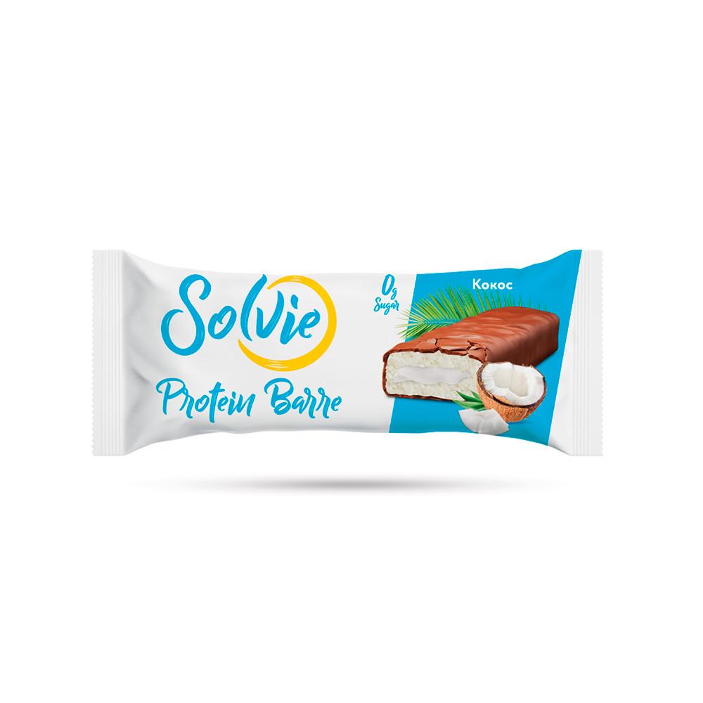 Батончик глазированный Solvie Protein Barre Кокос без сахара 50гр
