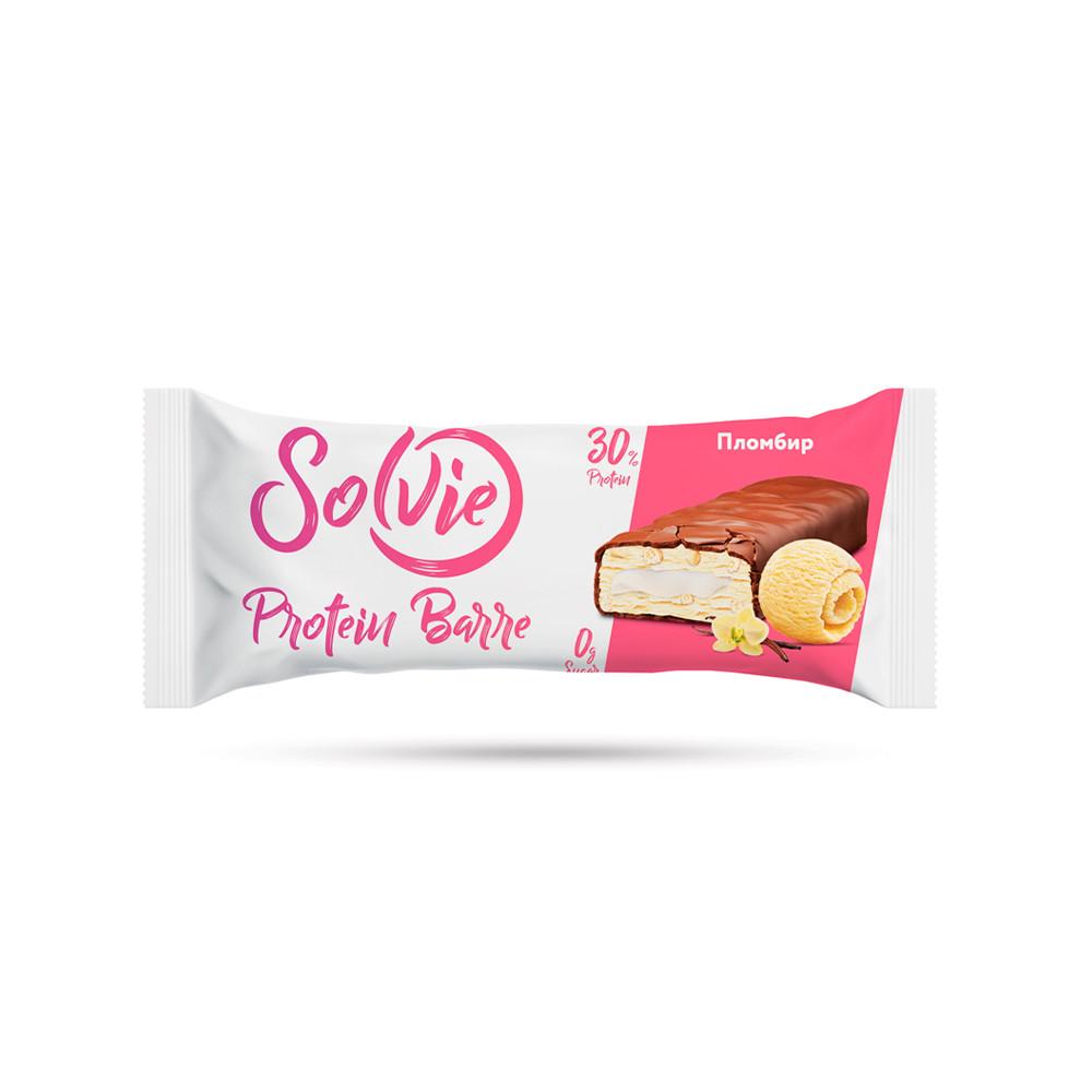 Батончик глазированный Solvie Protein Barre Пломбир без сахара 50гр
