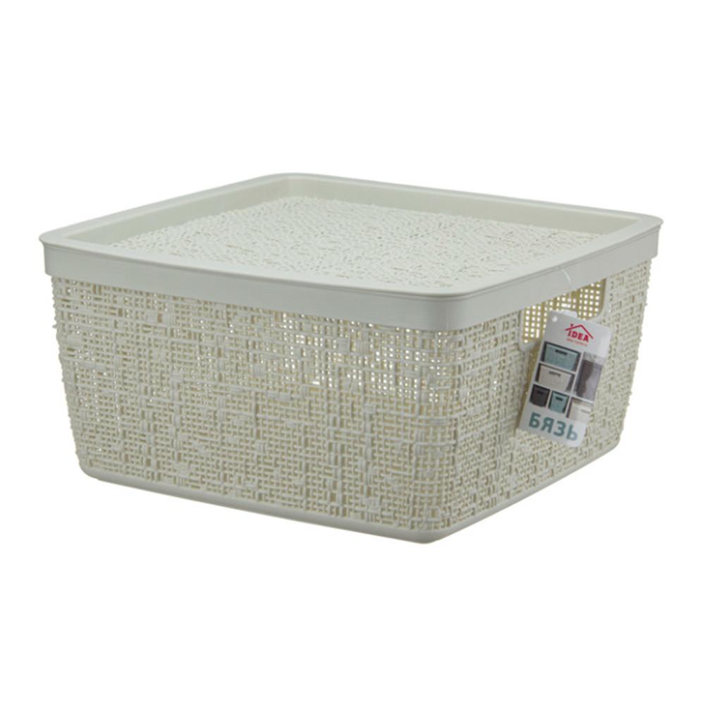 Коробка БЯЗЬ с крышкой 28х28х14см 8л М 2326