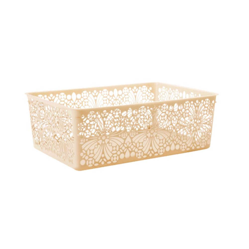 Корзинка Floral универсальная 25х15х7,5см БЕЖЕВЫЙ