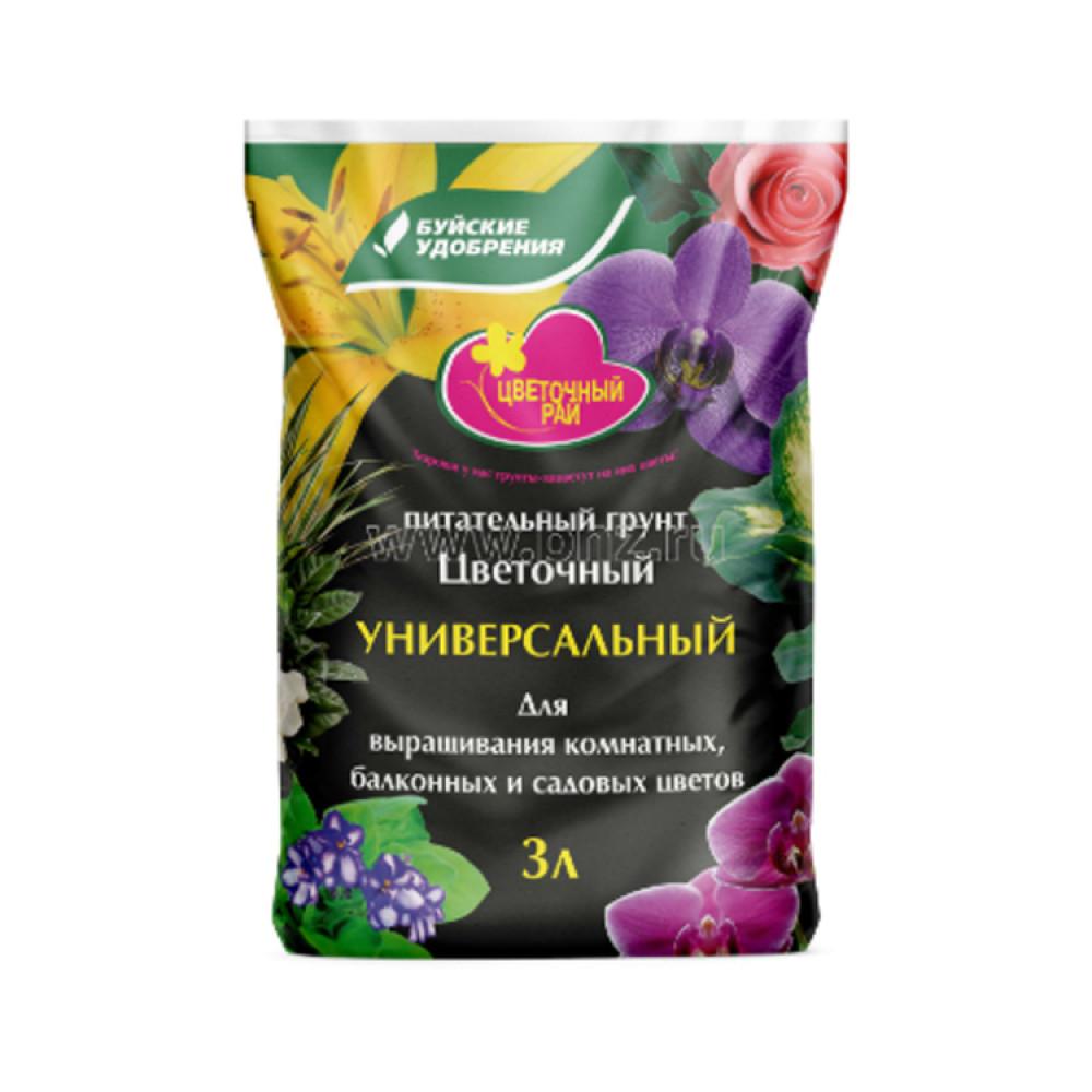 Грунт Цветочный Рай универсальный 3 л