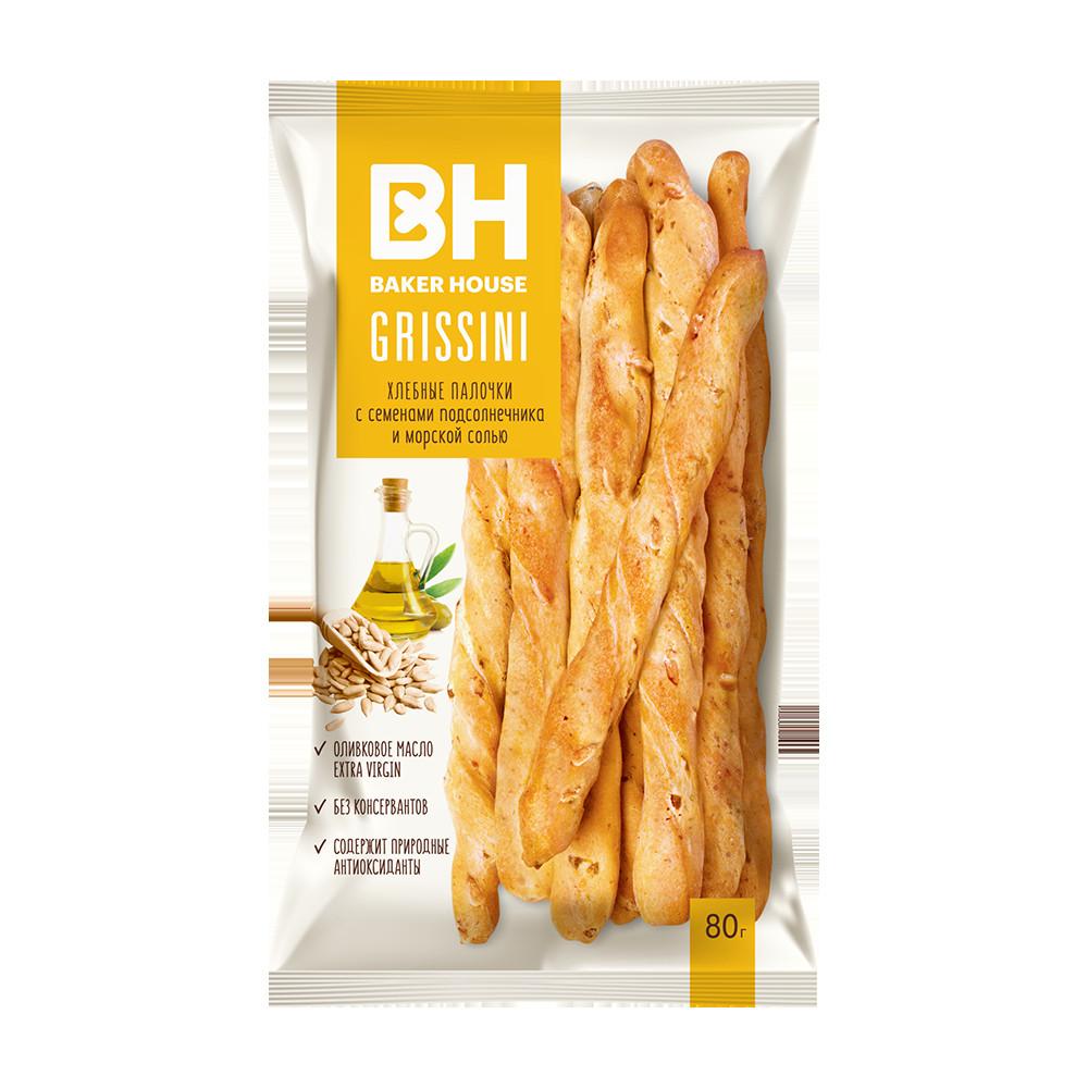 Хлебные палочки Baker House подсолнечник 80гр