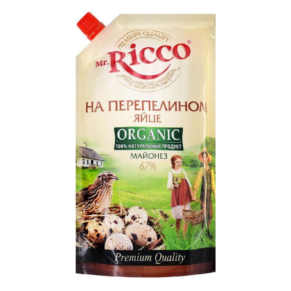 Майонез Mr.Ricco ORGANIC На перепелином яйце 67% 800мл