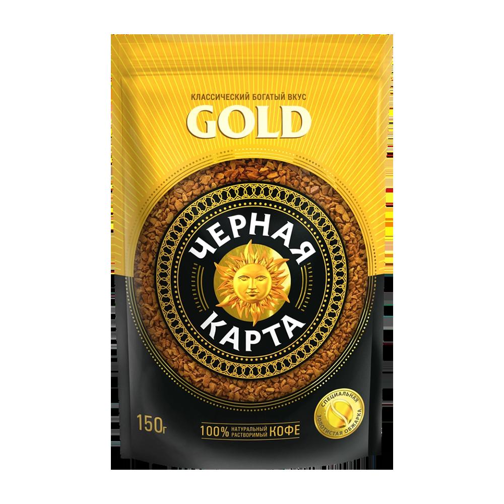 Кофе растворимый Черная карта Gold м/у 150гр