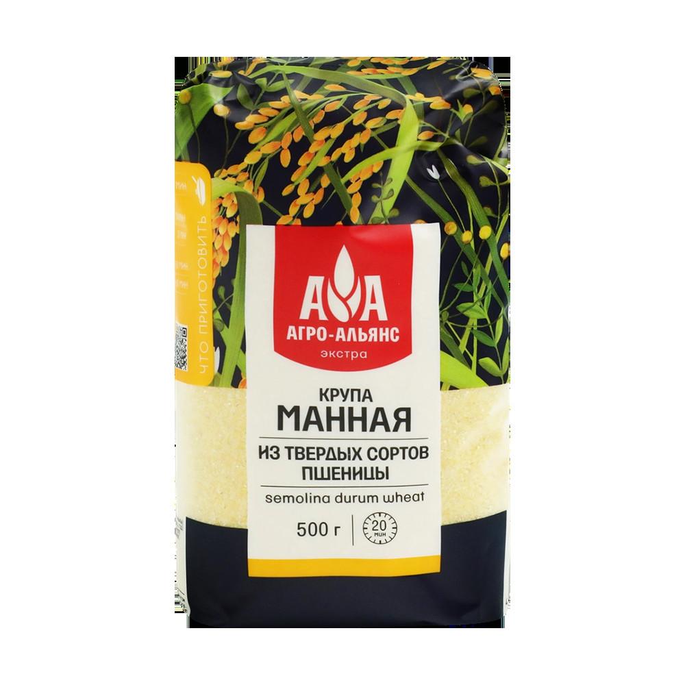 Крупа манная Агро-Альянс из твердых сортов пшеницы экстра 500гр