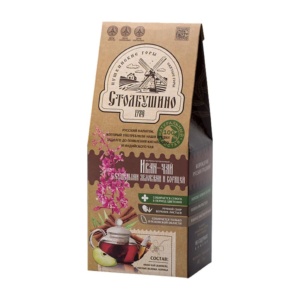 Чай травяной Столбушино Иван-чай с сушеными яблоками и корицей 60гр