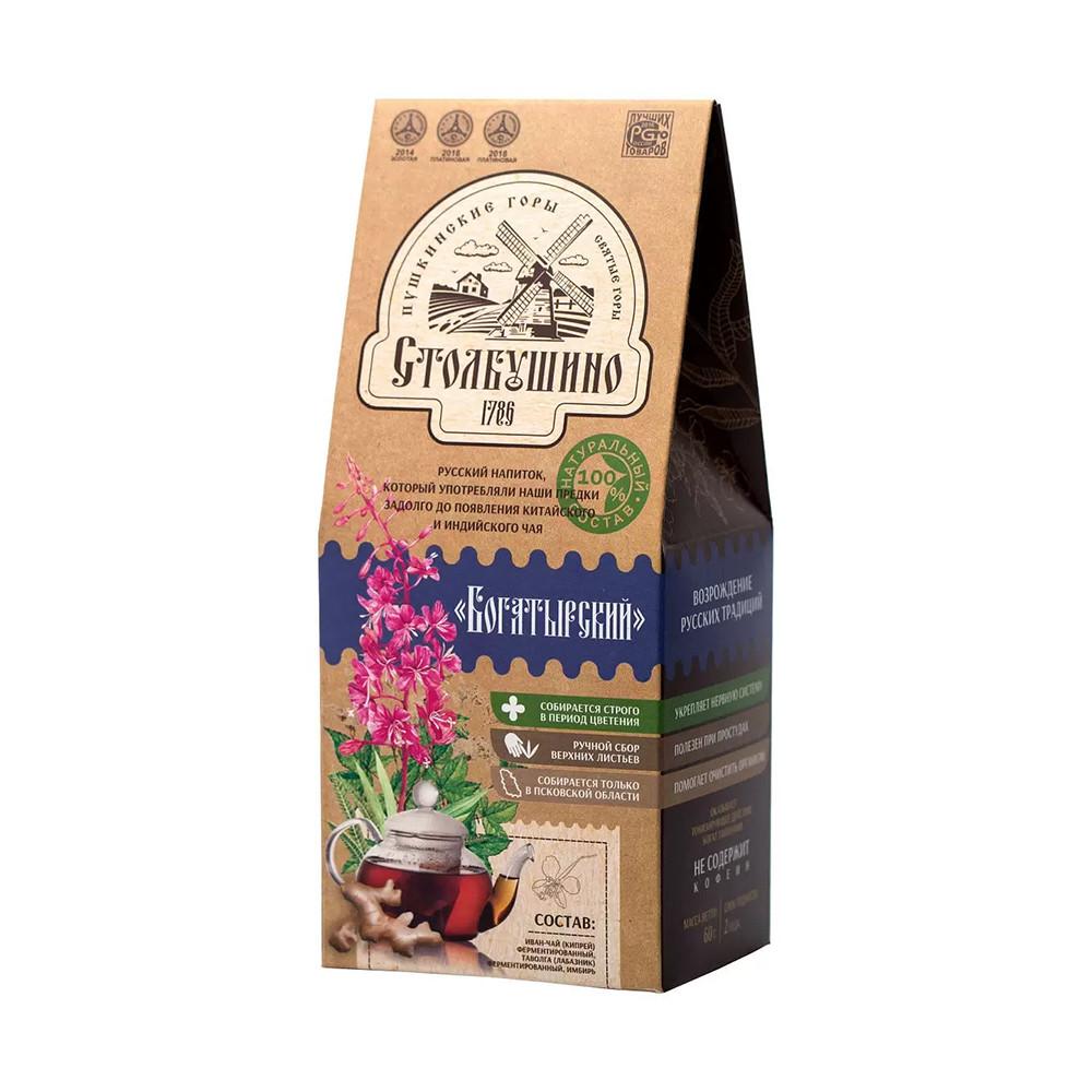 Чай травяной Столбушино Богатырский иван-чай таволга имбирь 60гр