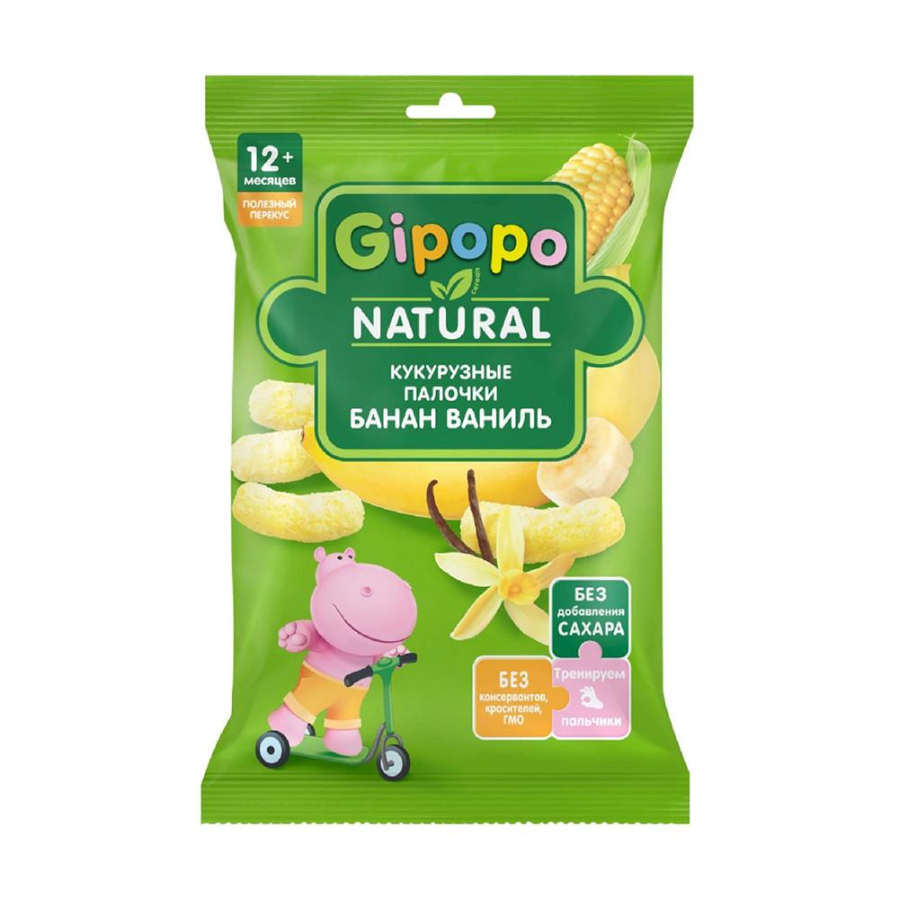 Кукурузные палочки Gipopo банан ваниль 20гр