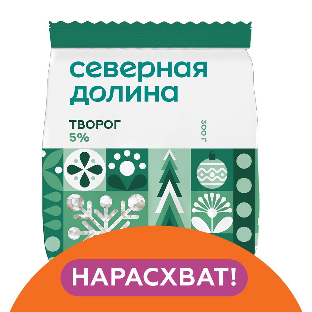 БЗМЖ Творог Северная Долина 5% 300гр