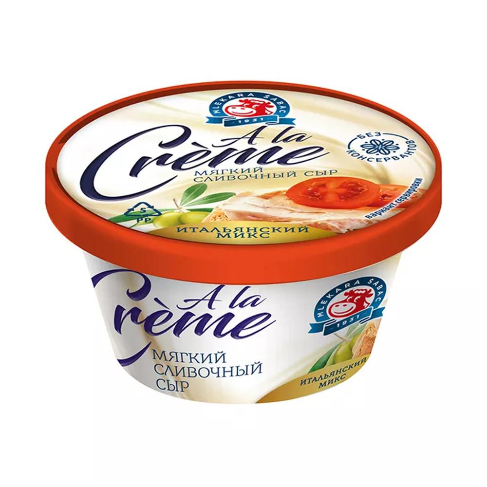 БЗМЖ Сыр творожный A la Creme итальянский микс 65% 150гр