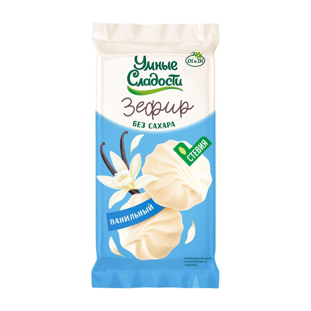 Зефир Умные сладости ванильный со стевией 50гр