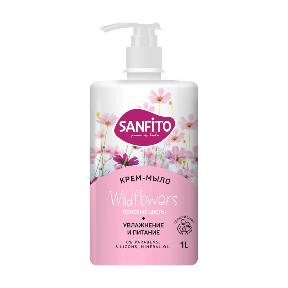 Крем-мыло жидкое Sanfito Sensitive Полевые цветы 1000мл