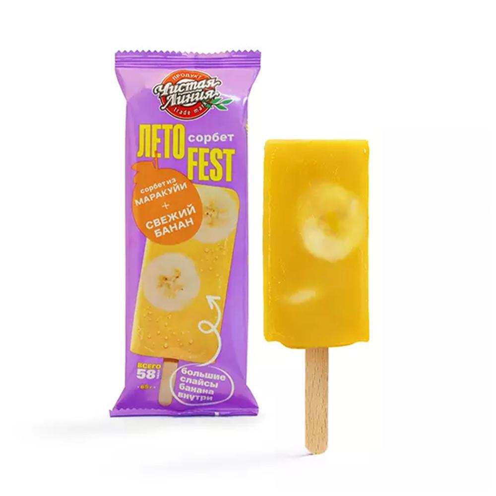 Сорбет Чистая линия Лето FEST маракуйя с бананом 65гр