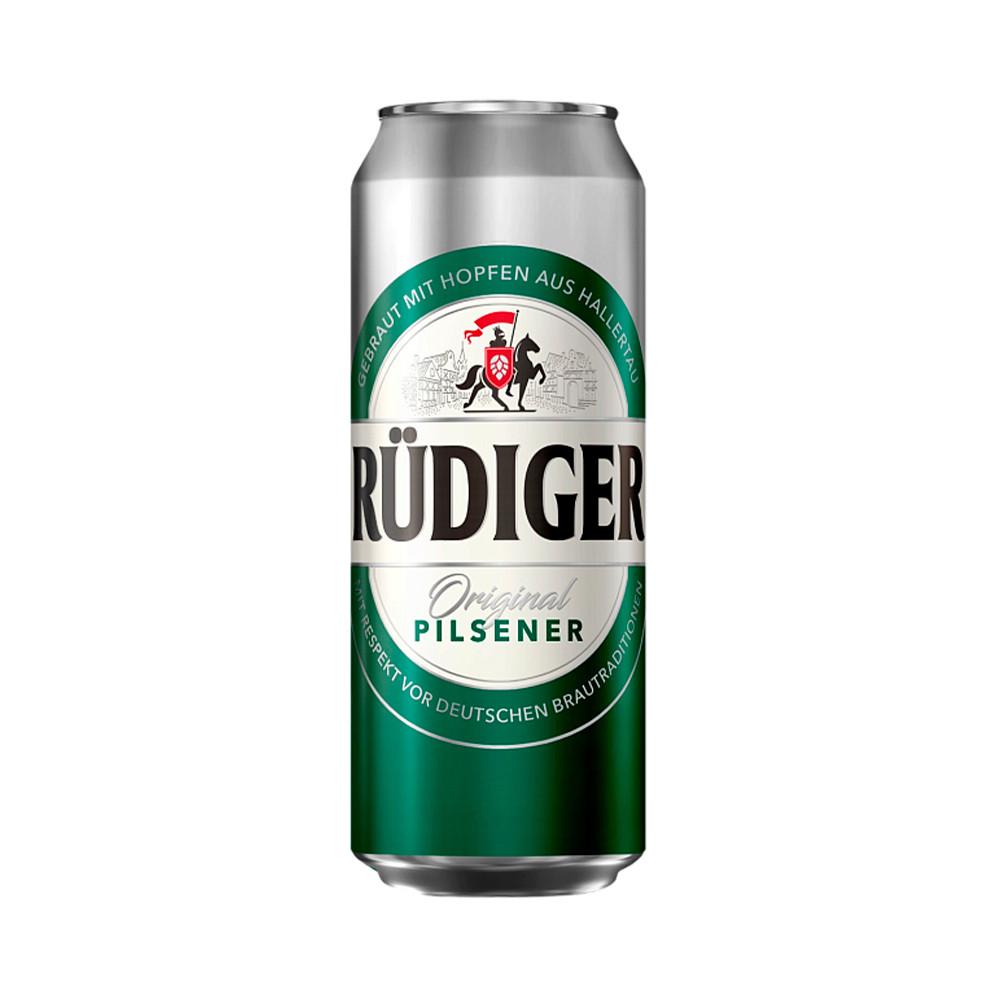 Пиво RUDIGER ORIGINAL PILSENER светлое пастеризованное 0,45л ж/б