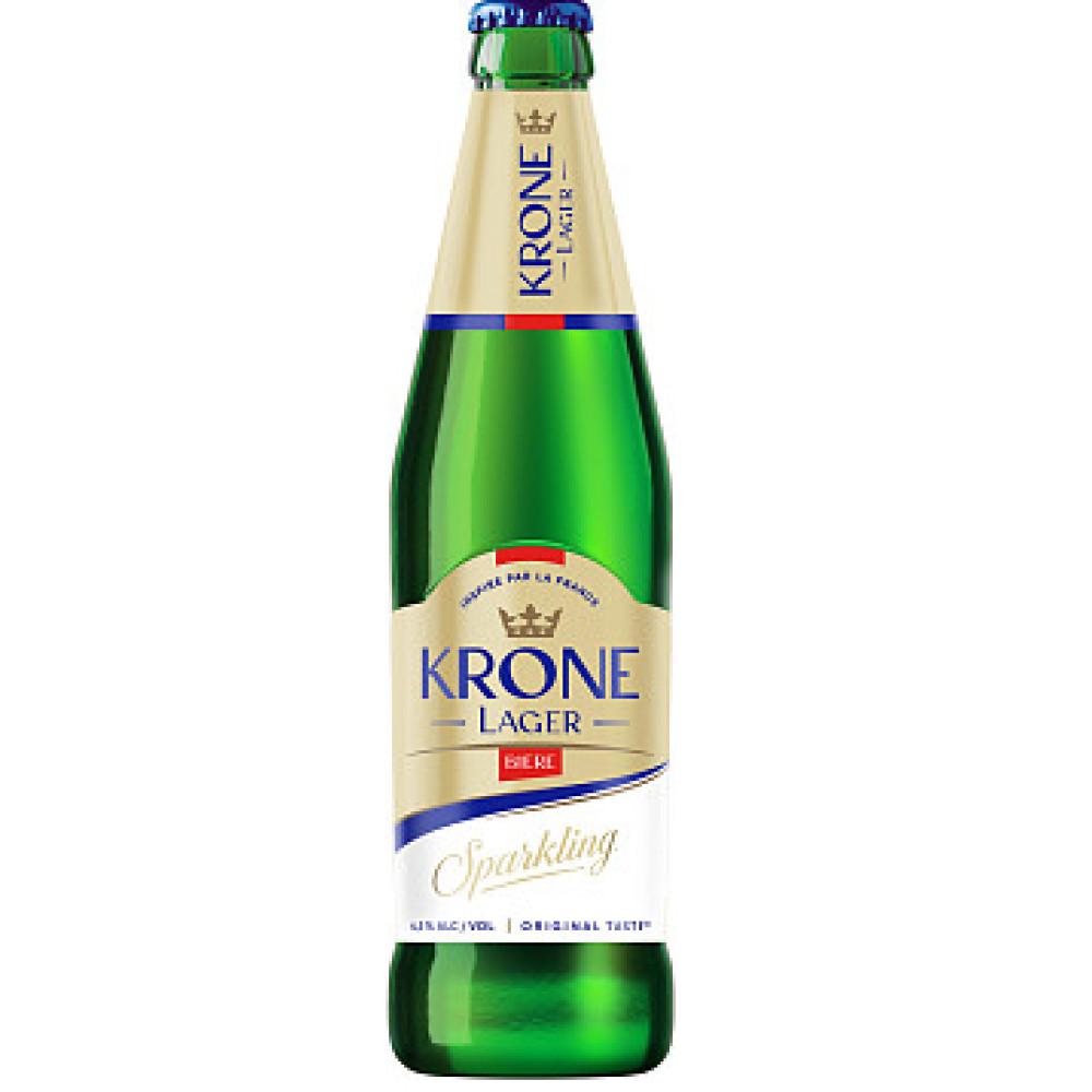 Пиво Krone Lager Biere светлое пастеризованное 0,45л 4,7% ст/б