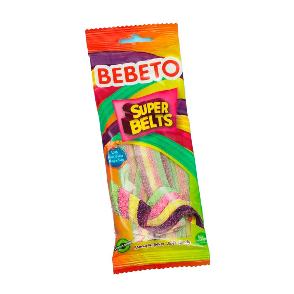 Мармелад жевательный BEBETO super belts wacky stilcs со свкусом тутти фрутти 75гр