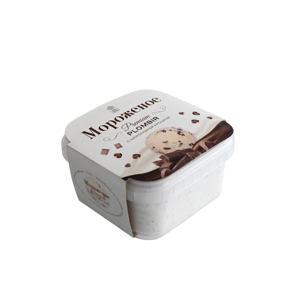 БЗМЖ Мороженое НЕВА-ХОЛОД Premium пломбир ванильный с шоколадной крошкой ванна 12% 300гр