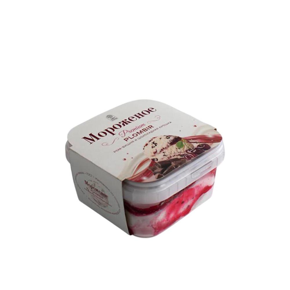 БЗМЖ Мороженое НЕВА-ХОЛОД Premium пломбир ром-вишня с шок. крошкой ванна 12% 350гр