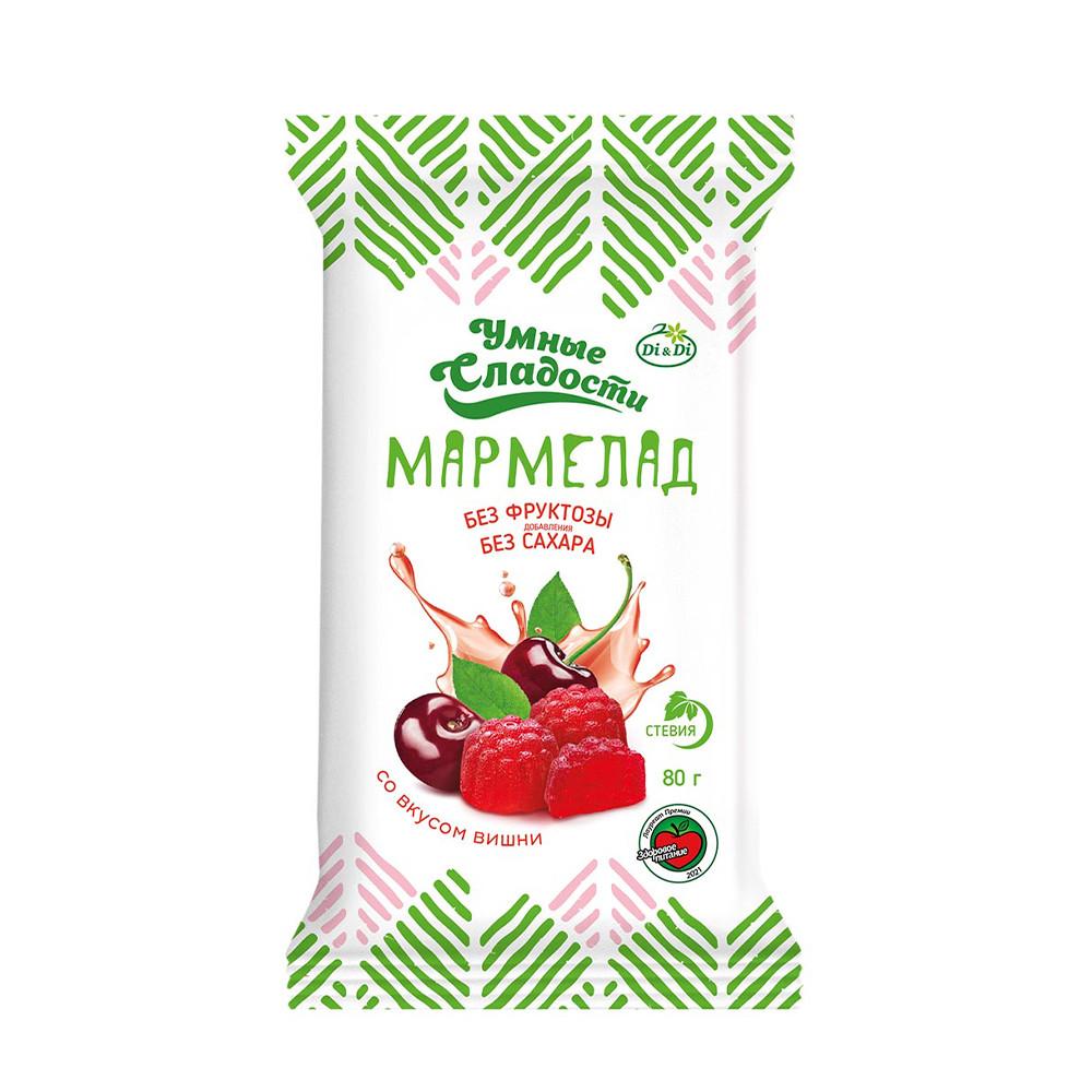 Мармелад желейно-формовой Умные сладости с вишней 80гр