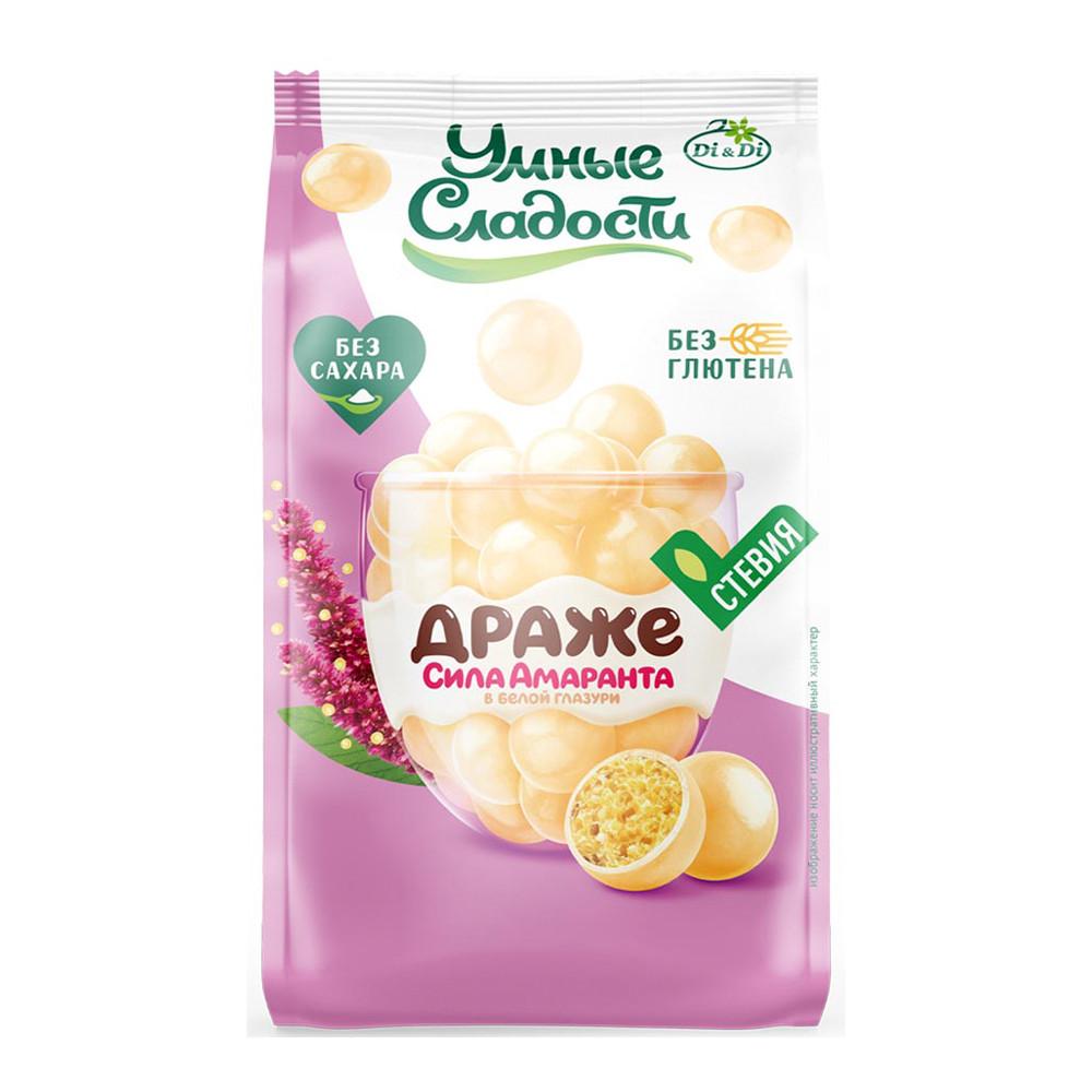 Драже Умные сладости в белой глазури амарантовое 50гр