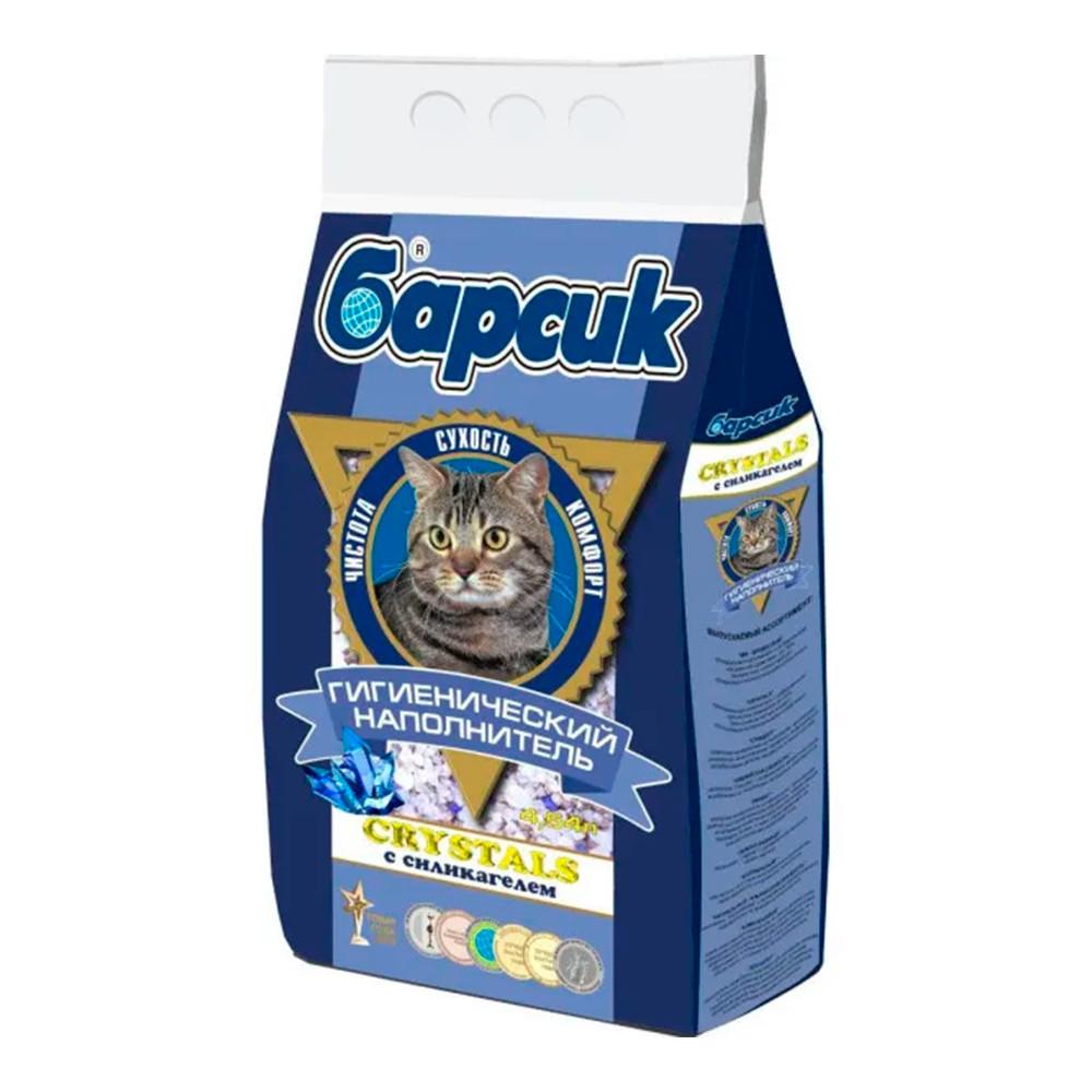 Наполнитель для кошачьего туалета Барсик Crystals с силикагелем  4,54л