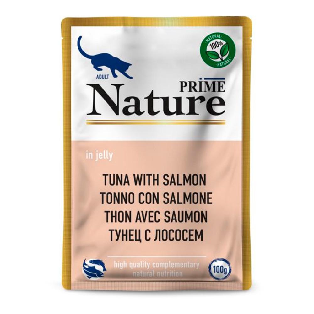 Корм для кошек PRIME NATURE в желе Тунец с лососем пауч 100гр