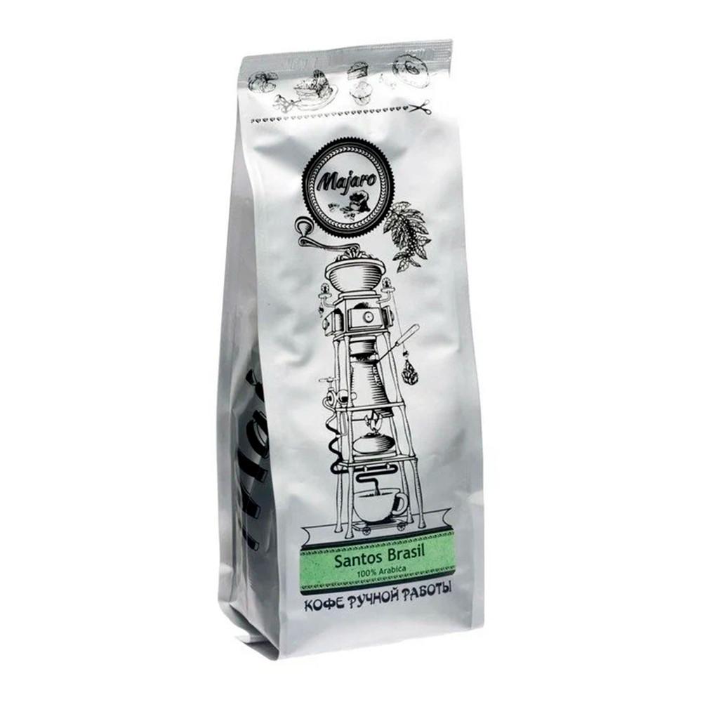 Кофе обжаренный в зернах Majaro Brasil Santos 250гр