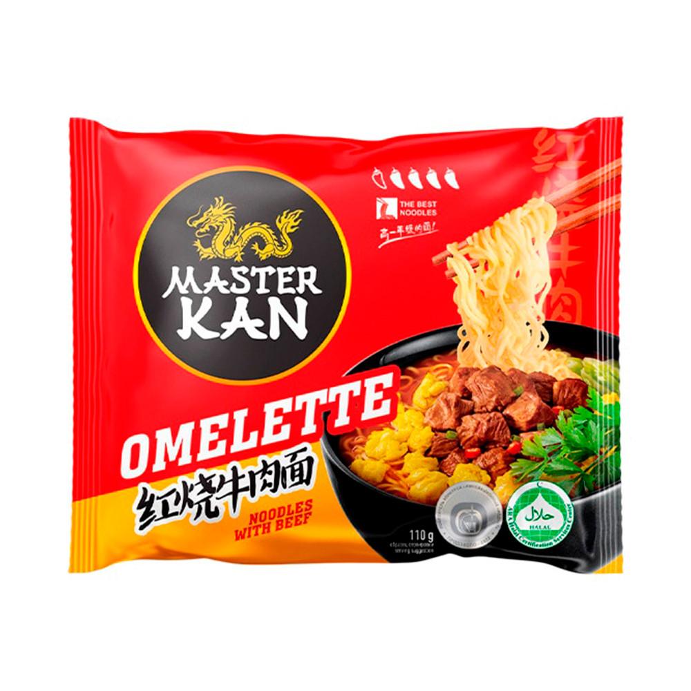 Лапша б/п Master Kan острая говядина омлет 110гр пакет