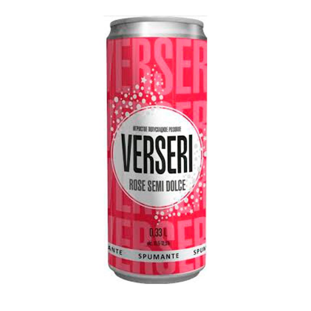 Вино игристое Версери розе полусладкое 0,33л 10,5-12,5%