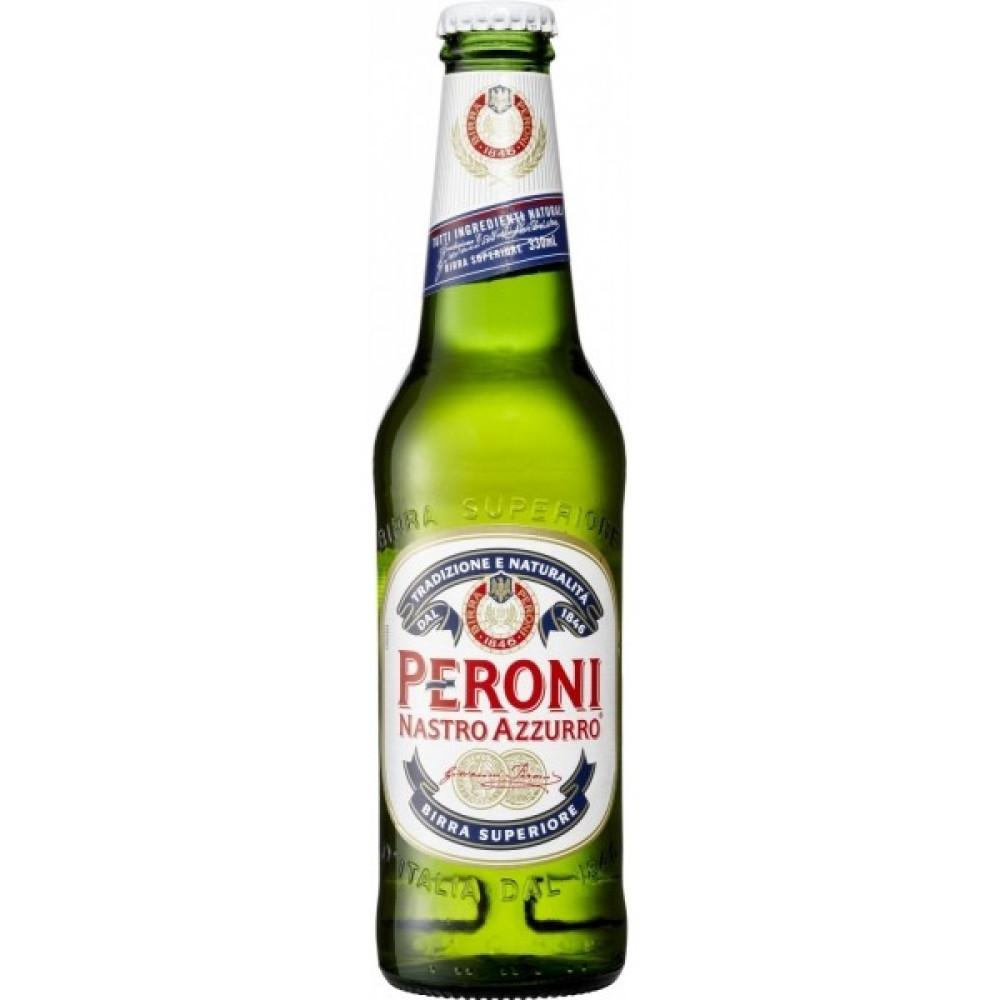 Пиво Перони Настро Аззурро светлое фильтрованное 5% 0,33л ст/б