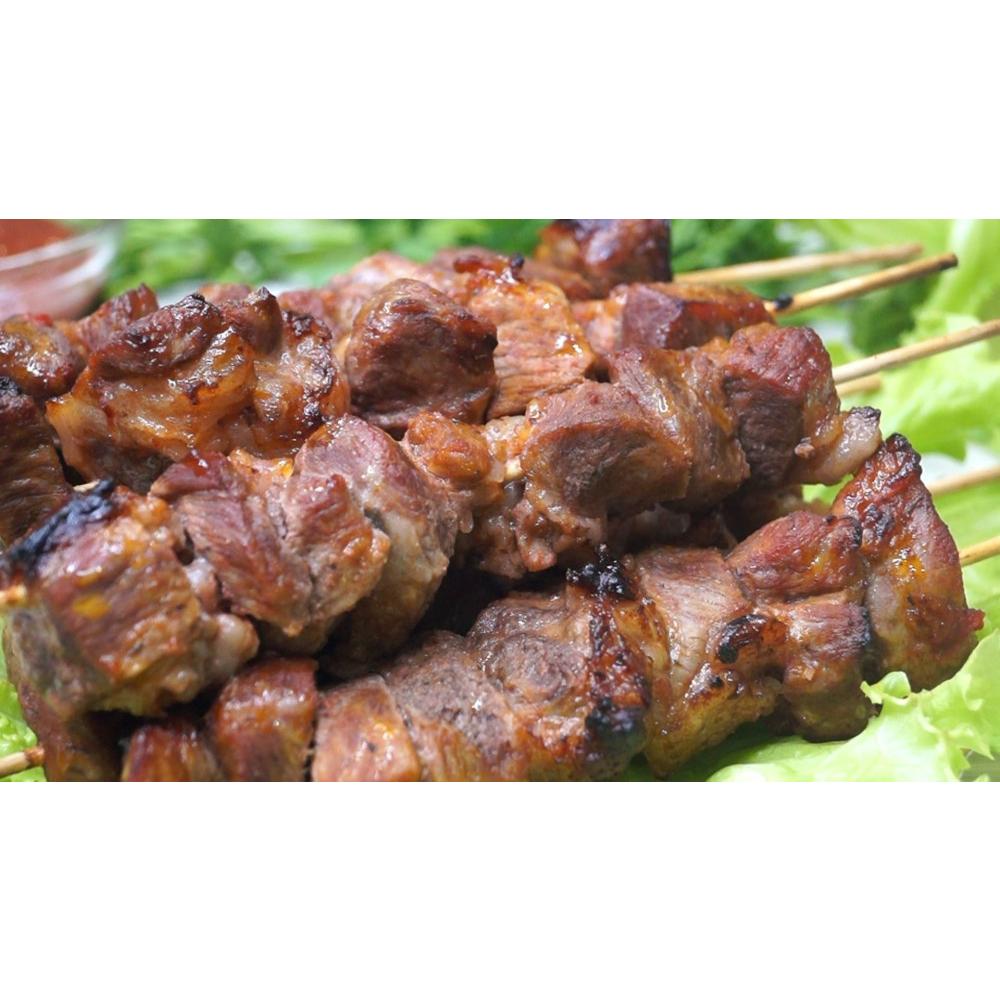 Шашлык из свиной лопатки жареный, вес