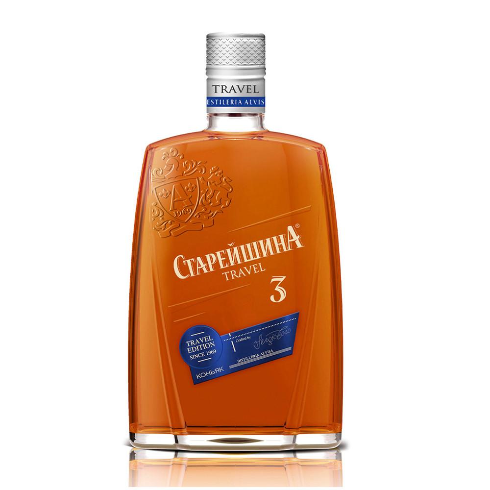 Коньяк Старейшина 3 года Фляга 0,25л 40%