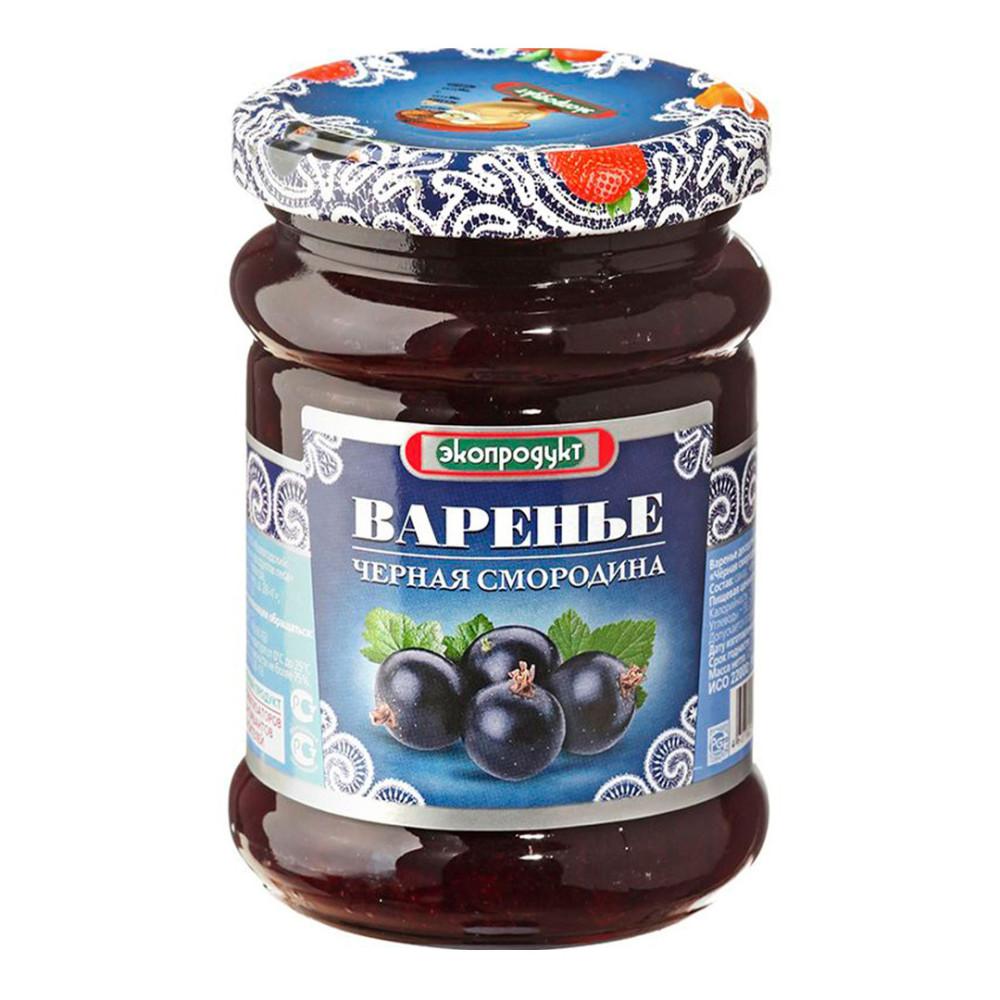 Варенье Экопродукт десертное Черная смородина ст/б 325гр