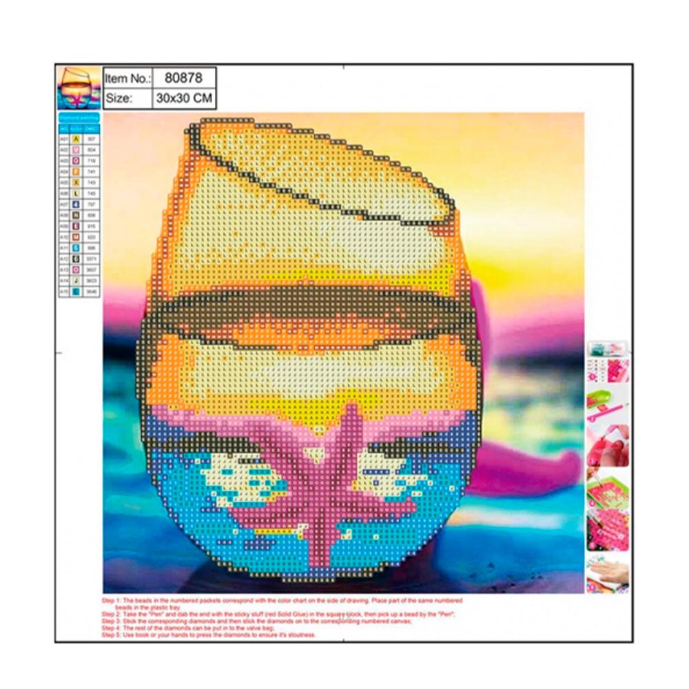 Мозаика алмазная 5D Букет 30*30см без подрамника 80879А