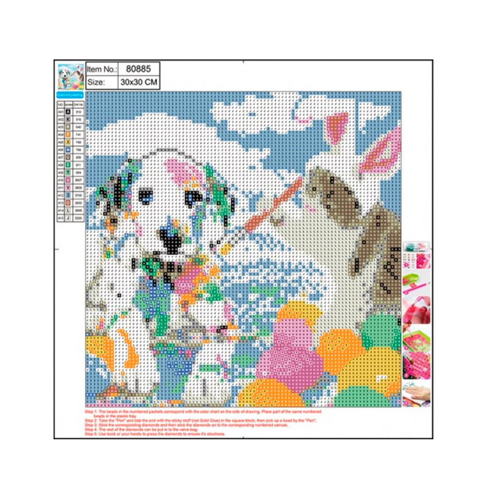 Мозаика алмазная 5D Забавные животные 30*30см без подрамника