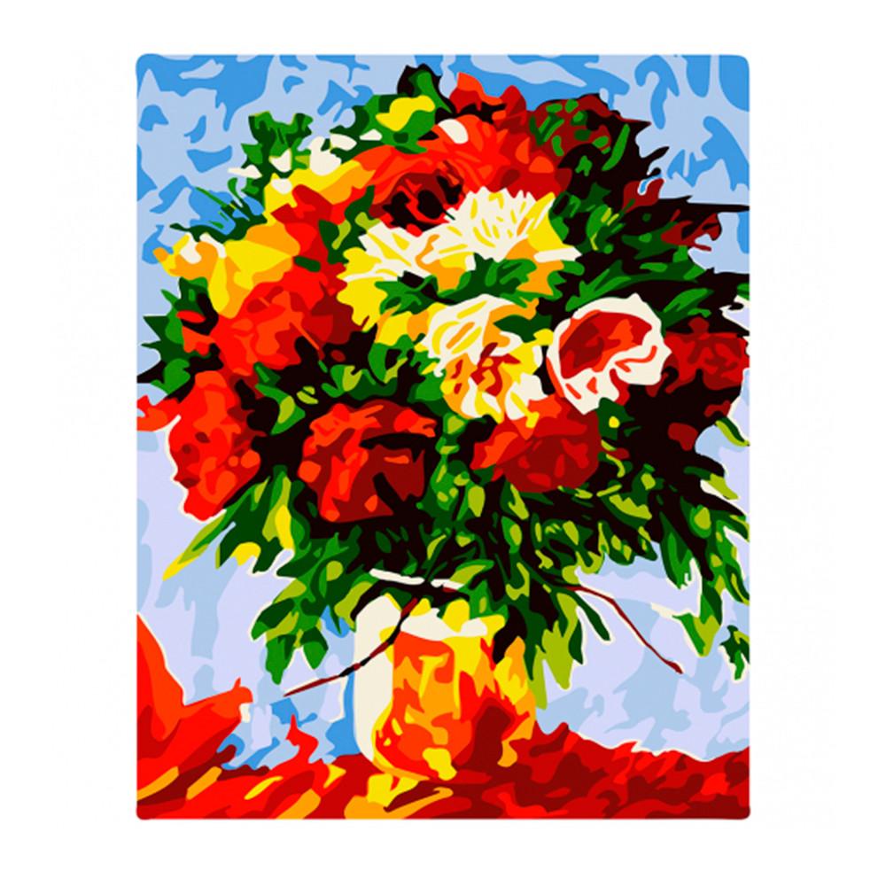 Картина по номерам Натюрморт с красными цветами 40х50см 86740