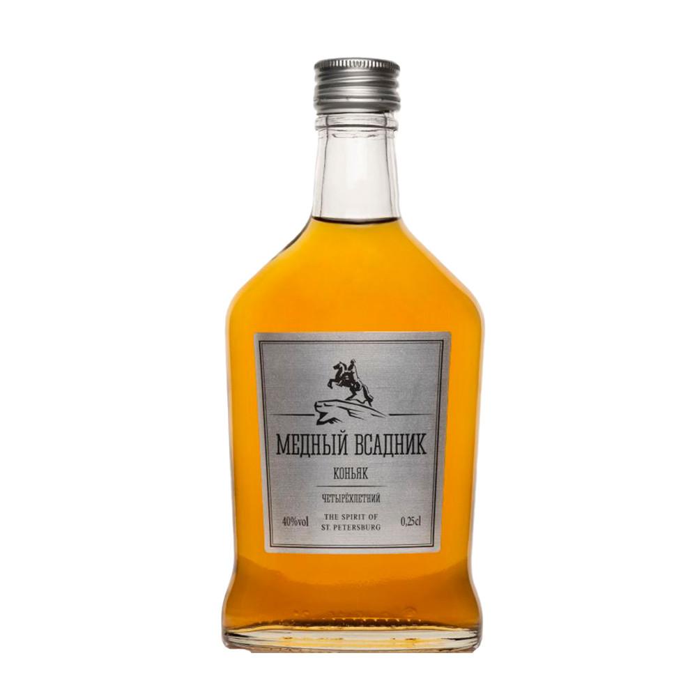 Коньяк Медный Всадник четырехлетний 0,25л 40%