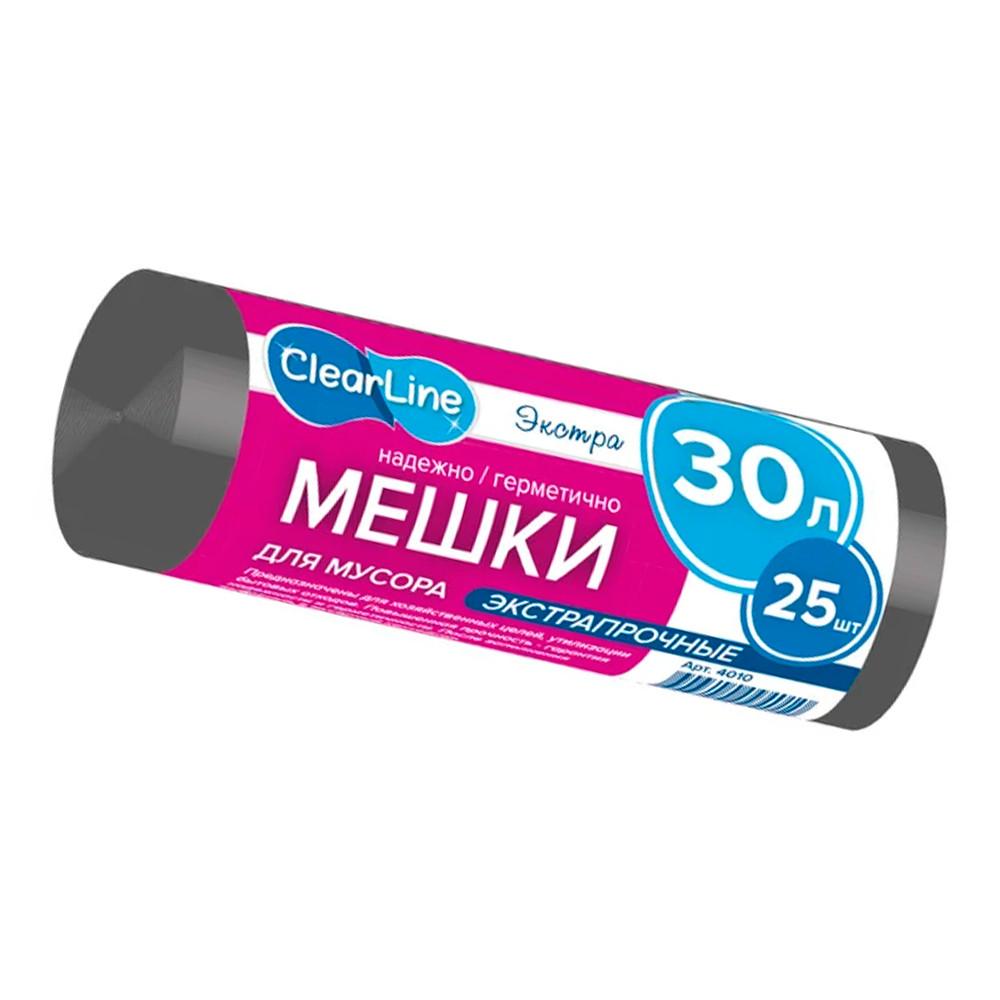 Мешки для мусора Clear Line экстрапрочные черные 30л 25шт