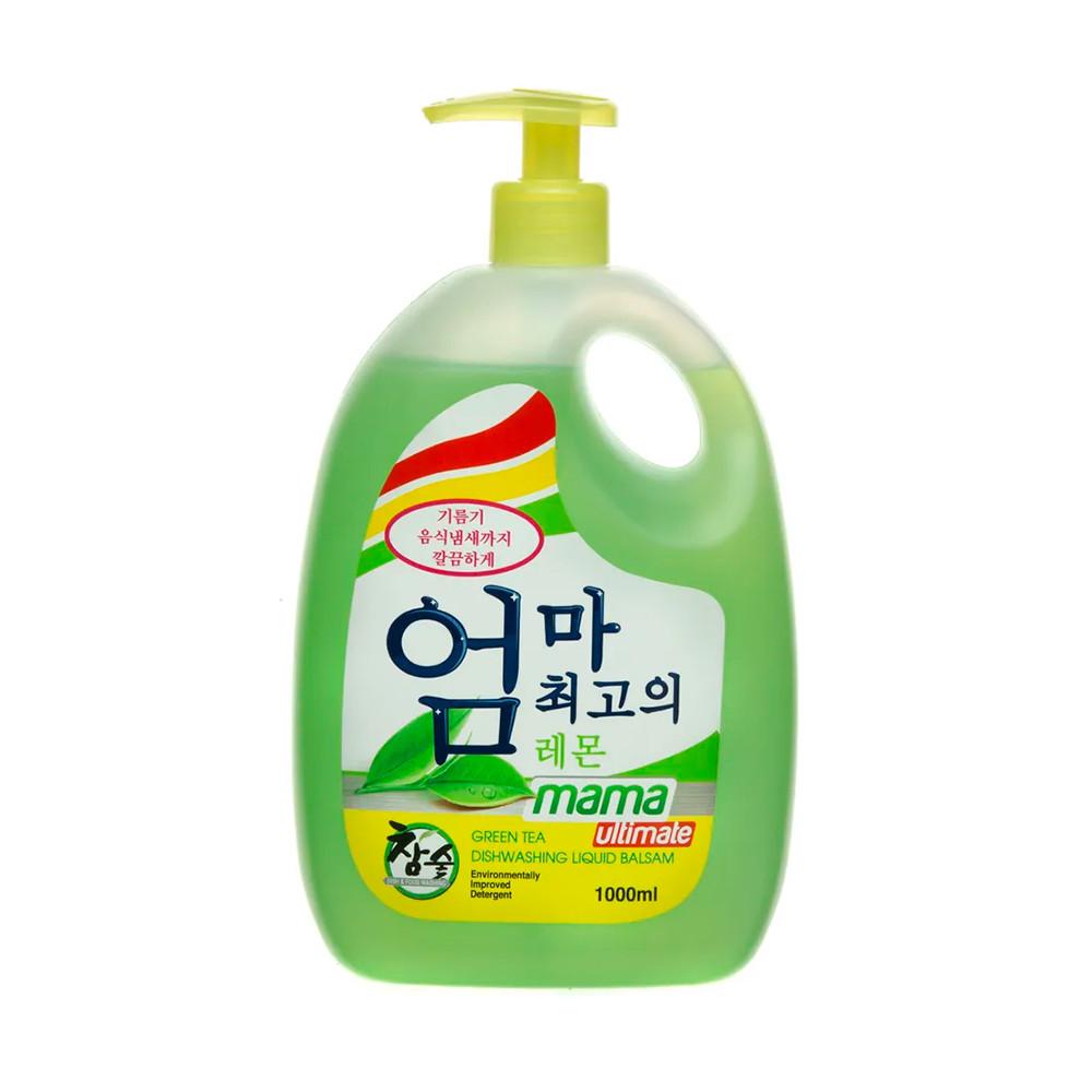 Бальзам для мытья посуды MAMA ULTIMATE концентрат зеленый чай 1л