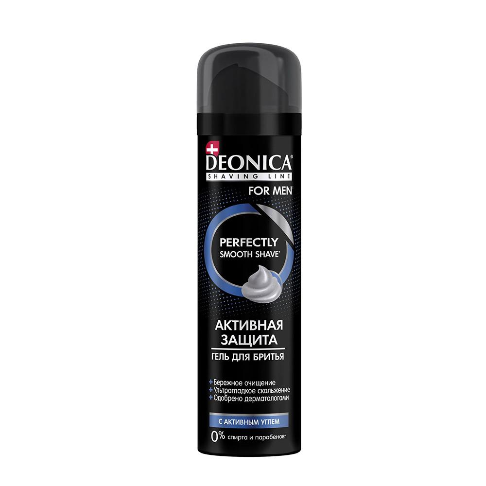 Гель для бритья DEONICA FOR MEN Активная защита с черным углём 200мл
