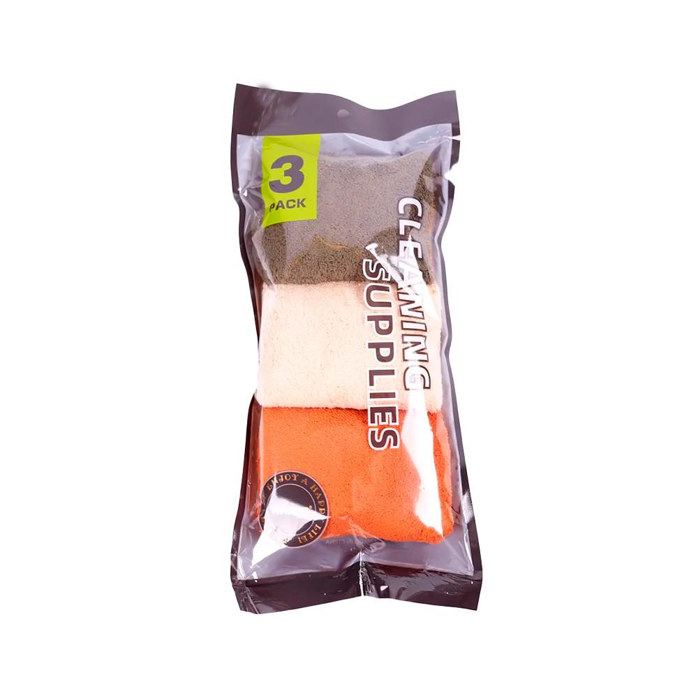 Салфетки для уборки микрофибра 3шт M-62-6