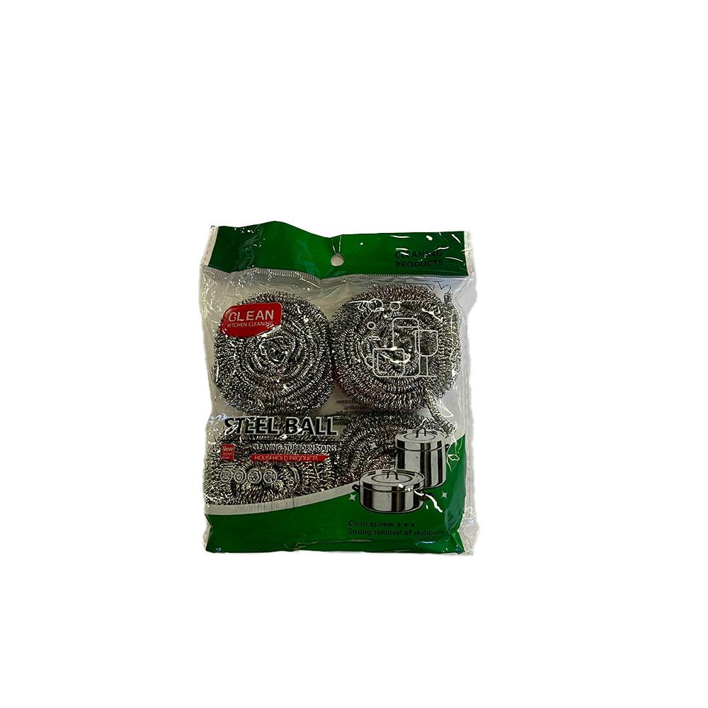 Губка для посуды металлическая 20г 4шт М-39-11