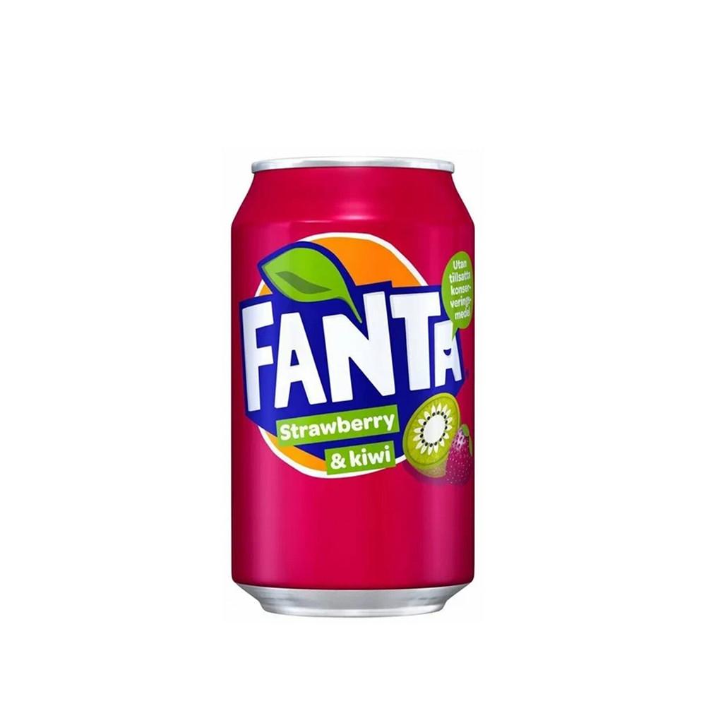 Напиток б/а газированный Fanta Strawberry  Kiwi 330мл ж/б