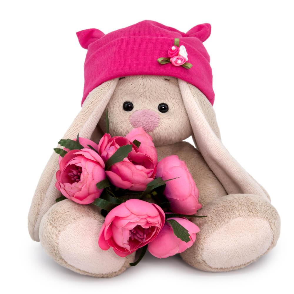 Зайка Ми в шапочке и с букетом (малыш)