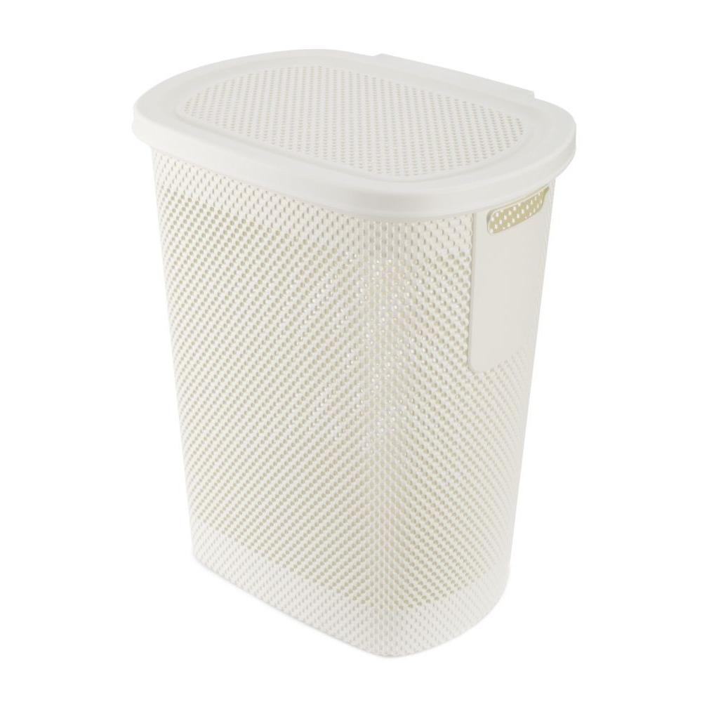 Корзина для белья NICKEL слоновая кость 58л 36,1x47,4x57,6см с крышкой HL081021IV